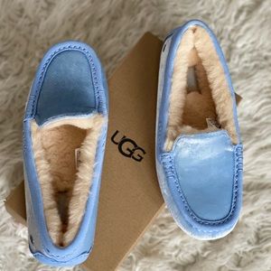 New UGG WOMEN'S SLIPPERS Shoes Ansley Blue Velvet